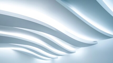 Abstract Architecture: Curved Ceiling With White Illumination