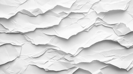 Obraz premium Abstract Background Of Crumpled White Paper, Texture Of Creased And Wrinkled Paper Surface.