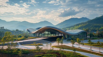 Scenic View of Laos and China Rail Landscape