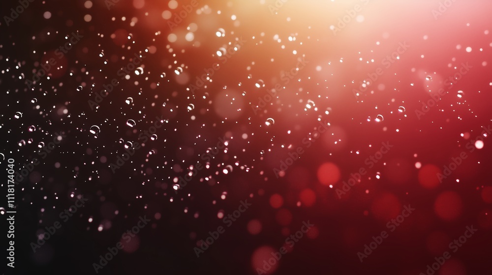 Poster droplets caught in light create a stunning display of bokeh effect in an artistic composition