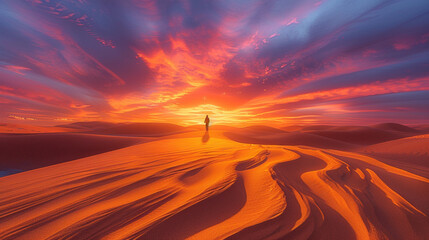 Solitude in the Sands: Embracing the Desert Dawn