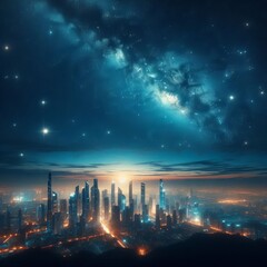 Night Sky Long exposure shots of the stars or a city skyline at