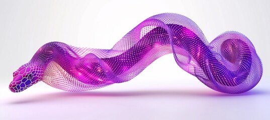 Abstract snake design featuring fluid motion elegance ideal for empowering or growthoriented themes with room for creative content
