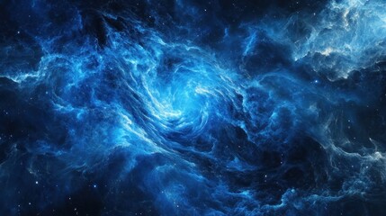 Cosmic Nebula: A Symphony of Blues