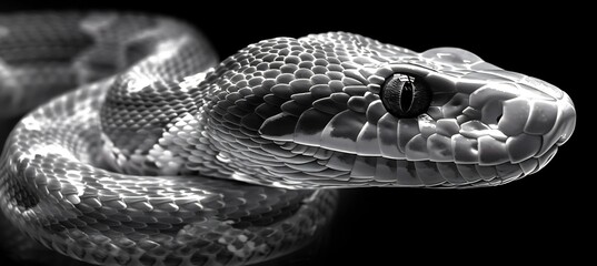 Fototapeta premium Abstract snake design featuring fluid motion elegance ideal for empowering or growthoriented themes with room for creative content