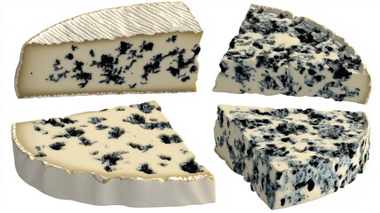 Blue cheese isolated on white background
