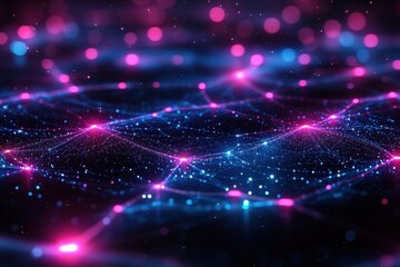 Fototapeta premium A colorful wave of light with blue, red and pink colors