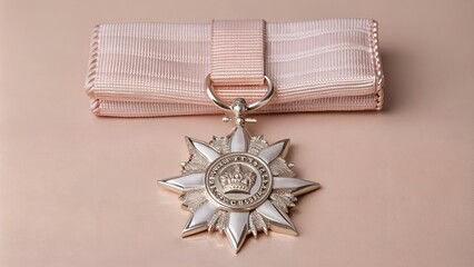 meritorious service medal in studio background and high detailing