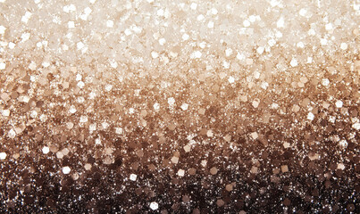 Stylized slime spread in a blend of mocha mousse colour, glossy and reflective, with embedded fine glitter for a sparkling effect, Demonstrating color of 2025