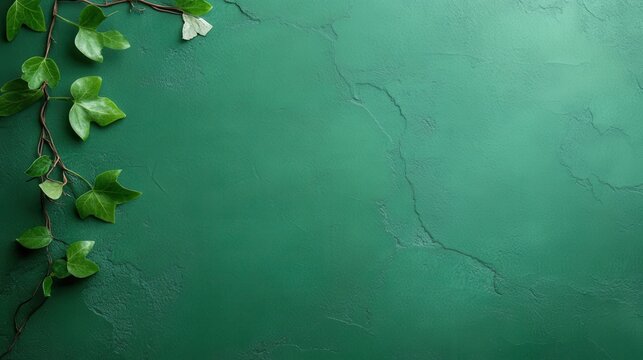 The rich, dark green texture of this wall is gracefully enhanced by lush climbing ivy, embodying a serene and organic blend of nature and design.