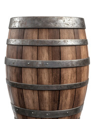 Obraz premium Wooden Barrel with Metal Bands