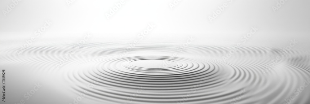 Poster abstract minimalist design with concentric circles on white background