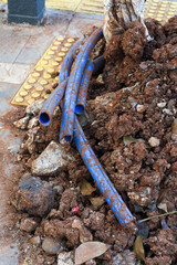 underground cable from excavation construction