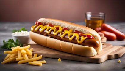 Classic Hot Dog with Mustard and Ketchup