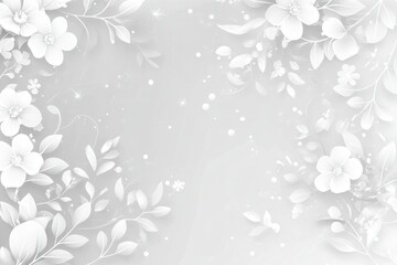 Obraz premium Hand-Drawn Floral Elements on Soft White Background