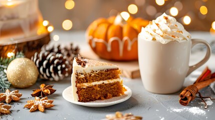 Delicious seasonal treats a cozy autumn dessert photography display in a festive atmosphere