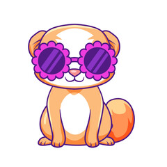 Cute Beaver Cartoon Kawaii Sticker. Character Vector Illustration