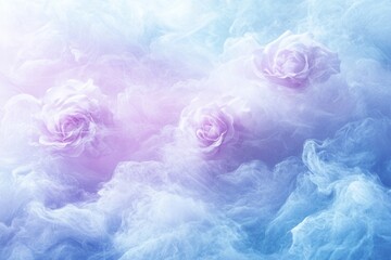 Pastel Floral Waves with Soft Light Effects