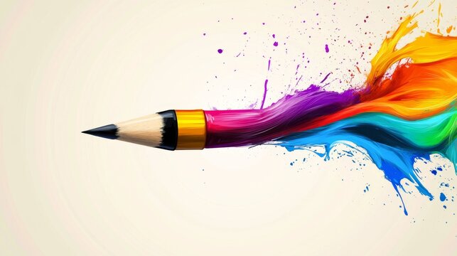Original creativity concept with colorful design elements blending fresh, bold colors and innovative composition techniques to create a vibrant, visually stimulating image that is full of artistic