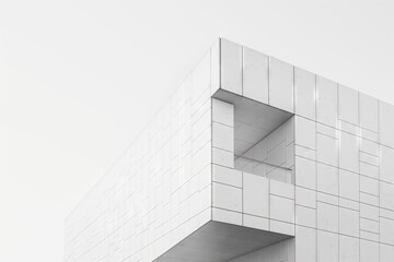 Obraz premium Monochromatic Architectural Minimalism Facade