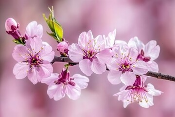Obraz premium Delicate Cherry Blossoms with Soft Bokeh Effect