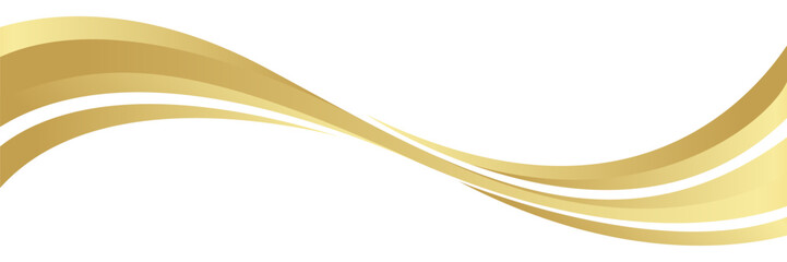 gold wave curve, golden wave corner shape for element, stripes ribbon golden graphic, striped gold