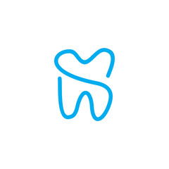Tooth icon for dentistry clinic logo design