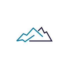 Mountain landscape peak logo design