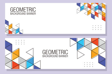 Geometric background with triangles Vector Template EPS 10