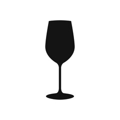 Wine glass silhouette vector illustration