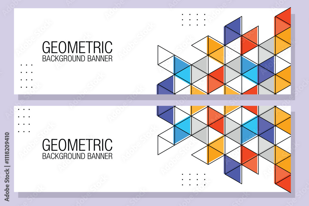 Poster geometric background with triangles vector template eps 10