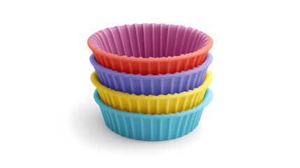 Bright reusable silicone baking liners, stackable and practical design