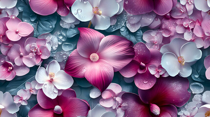 Pink orchid flowers in full bloom, a vibrant display of nature's beauty