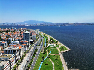 Izmir's Coastal Charm: Aerial Serenity Unveiled.