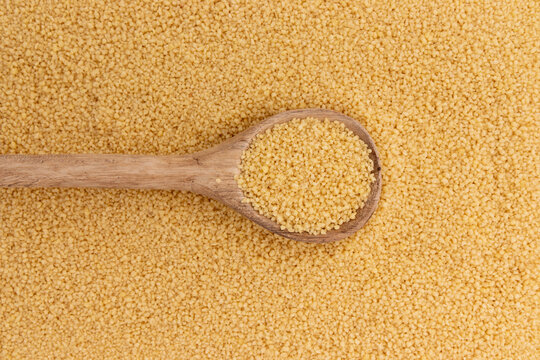 background of dry couscous