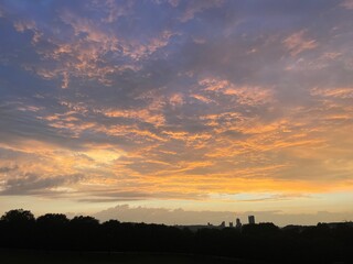 yellow sky sunset pittsburgh