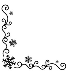 Snowflake Corner Border 