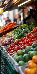 Explorando um mercado local colorido