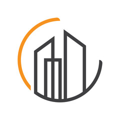 City Line Logo Template Icon