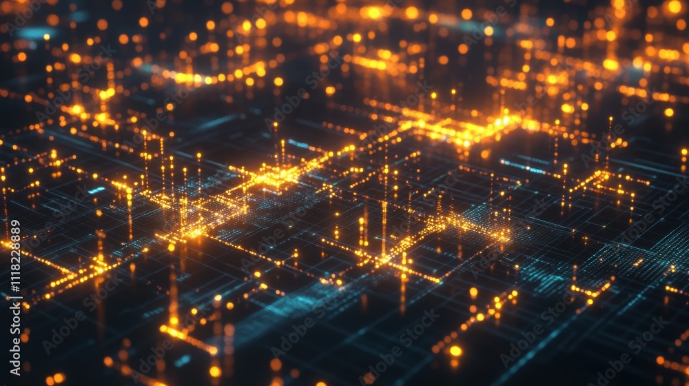 Poster advanced forex trading graph with data points glowing on a sleek digital interface, representing inv