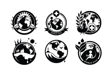 creative unique world-sick day shill-ute, logo, vector art design