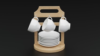 Stylish 3D coffee cup holder design in various colors, perfect for cafes, restaurants, and branding. High-quality renders showcasing sleek and modern aesthetics, ideal for advertising, presentations, 