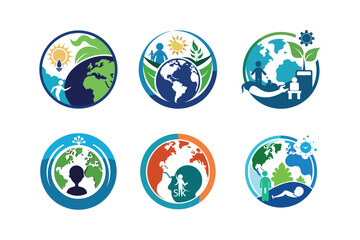 unique world sick day shill-ute, logo vector art design