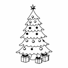 christmas tree with gifts