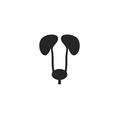 Human Urinary System icon isolated on white background.