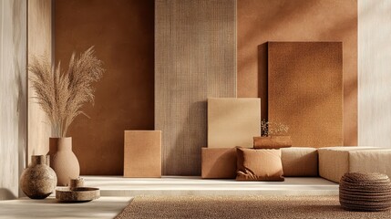 Modern living room with decorative interior