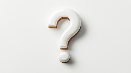 White question mark on a light background
