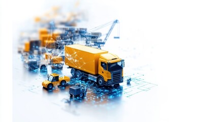 Fototapeta premium Modern Logistics in Transportation Management Systems