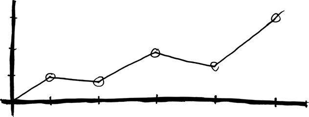black and white hand drawn graph diagram sketch vector