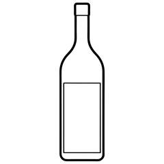 A simple Bottle of Wine vector